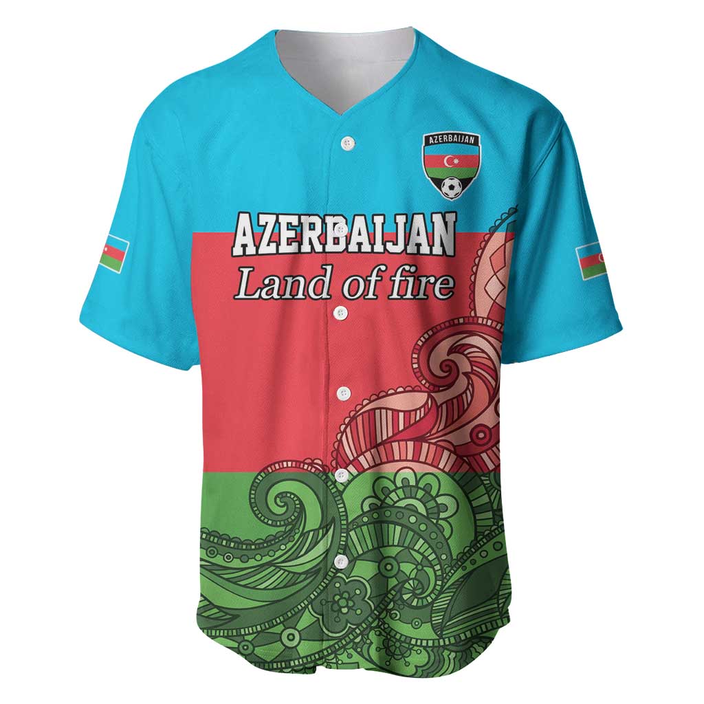 Custom Azerbaijan Football Baseball Jersey Azerbaijan Pattern Buta