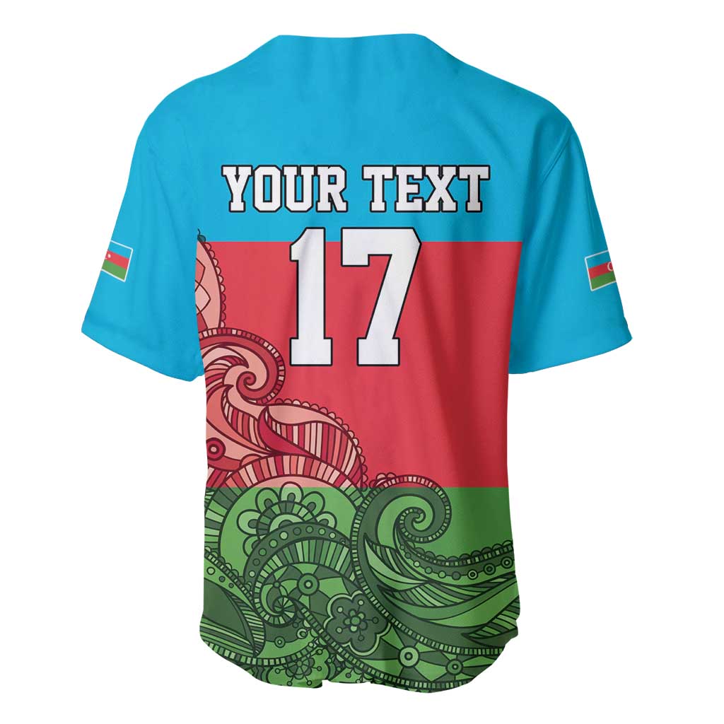 Custom Azerbaijan Football Baseball Jersey Azerbaijan Pattern Buta
