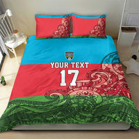 Custom Azerbaijan Football Bedding Set Azerbaijan Pattern Buta