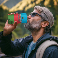 Custom Azerbaijan Football 4 in 1 Can Cooler Tumbler Azerbaijan Pattern Buta