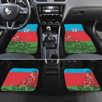 Custom Azerbaijan Football Car Mats Azerbaijan Pattern Buta