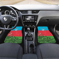 Custom Azerbaijan Football Car Mats Azerbaijan Pattern Buta
