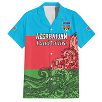 Custom Azerbaijan Football Family Matching Long Sleeve Bodycon Dress and Hawaiian Shirt Azerbaijan Pattern Buta