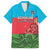 Custom Azerbaijan Football Family Matching Long Sleeve Bodycon Dress and Hawaiian Shirt Azerbaijan Pattern Buta