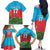 Custom Azerbaijan Football Family Matching Off The Shoulder Long Sleeve Dress and Hawaiian Shirt Azerbaijan Pattern Buta