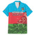 Custom Azerbaijan Football Family Matching Off The Shoulder Long Sleeve Dress and Hawaiian Shirt Azerbaijan Pattern Buta