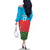 Custom Azerbaijan Football Family Matching Off The Shoulder Long Sleeve Dress and Hawaiian Shirt Azerbaijan Pattern Buta