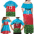Custom Azerbaijan Football Family Matching Off Shoulder Maxi Dress and Hawaiian Shirt Azerbaijan Pattern Buta