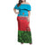 Custom Azerbaijan Football Family Matching Off Shoulder Maxi Dress and Hawaiian Shirt Azerbaijan Pattern Buta