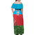 Custom Azerbaijan Football Family Matching Off Shoulder Maxi Dress and Hawaiian Shirt Azerbaijan Pattern Buta