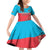 Custom Azerbaijan Football Family Matching Off Shoulder Short Dress and Hawaiian Shirt Azerbaijan Pattern Buta