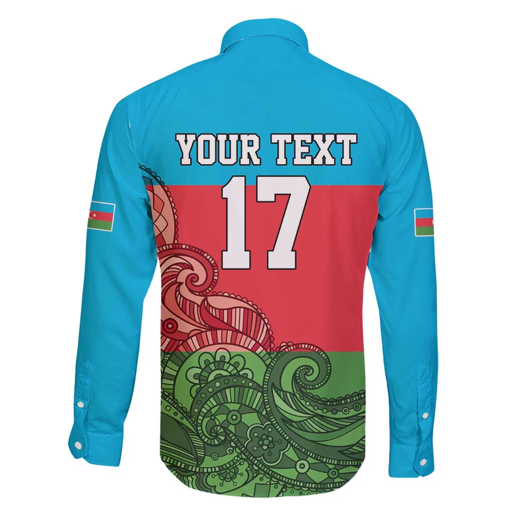 Custom Azerbaijan Football Family Matching Puletasi and Hawaiian Shirt Azerbaijan Pattern Buta