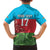 Custom Azerbaijan Football Family Matching Short Sleeve Bodycon Dress and Hawaiian Shirt Azerbaijan Pattern Buta