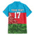 Custom Azerbaijan Football Family Matching Short Sleeve Bodycon Dress and Hawaiian Shirt Azerbaijan Pattern Buta