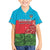Custom Azerbaijan Football Family Matching Short Sleeve Bodycon Dress and Hawaiian Shirt Azerbaijan Pattern Buta