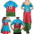 Custom Azerbaijan Football Family Matching Summer Maxi Dress and Hawaiian Shirt Azerbaijan Pattern Buta