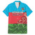 Custom Azerbaijan Football Family Matching Summer Maxi Dress and Hawaiian Shirt Azerbaijan Pattern Buta