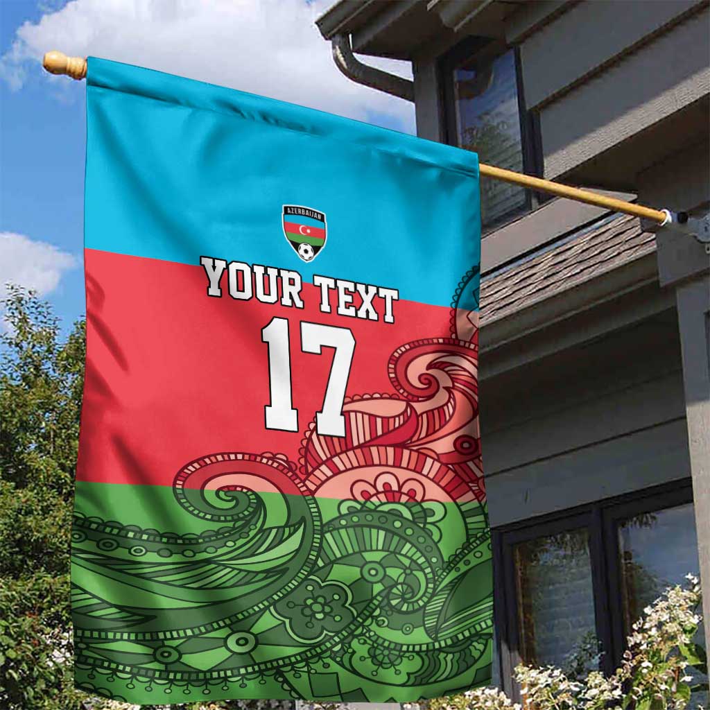 Custom Azerbaijan Football Garden Flag Azerbaijan Pattern Buta
