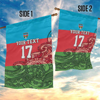 Custom Azerbaijan Football Garden Flag Azerbaijan Pattern Buta