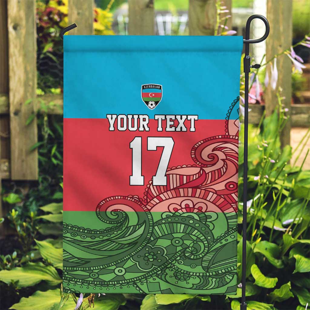 Custom Azerbaijan Football Garden Flag Azerbaijan Pattern Buta