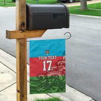 Custom Azerbaijan Football Garden Flag Azerbaijan Pattern Buta