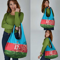 Custom Azerbaijan Football Grocery Bag Azerbaijan Pattern Buta