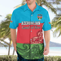Custom Azerbaijan Football Hawaiian Shirt Azerbaijan Pattern Buta