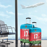 Custom Azerbaijan Football Luggage Cover Azerbaijan Pattern Buta