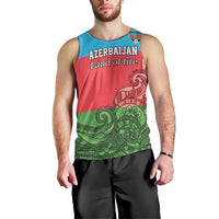 Custom Azerbaijan Football Men Tank Top Azerbaijan Pattern Buta