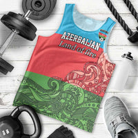 Custom Azerbaijan Football Men Tank Top Azerbaijan Pattern Buta