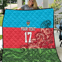 Custom Azerbaijan Football Quilt Azerbaijan Pattern Buta