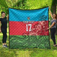 Custom Azerbaijan Football Quilt Azerbaijan Pattern Buta