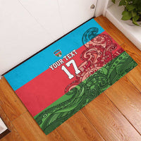 Custom Azerbaijan Football Rubber Doormat Azerbaijan Pattern Buta