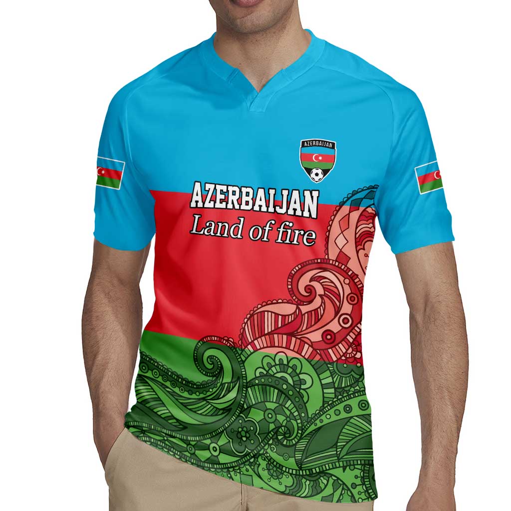 Custom Azerbaijan Football Rugby Jersey Azerbaijan Pattern Buta