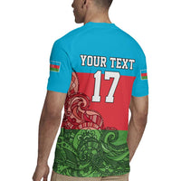 Custom Azerbaijan Football Rugby Jersey Azerbaijan Pattern Buta