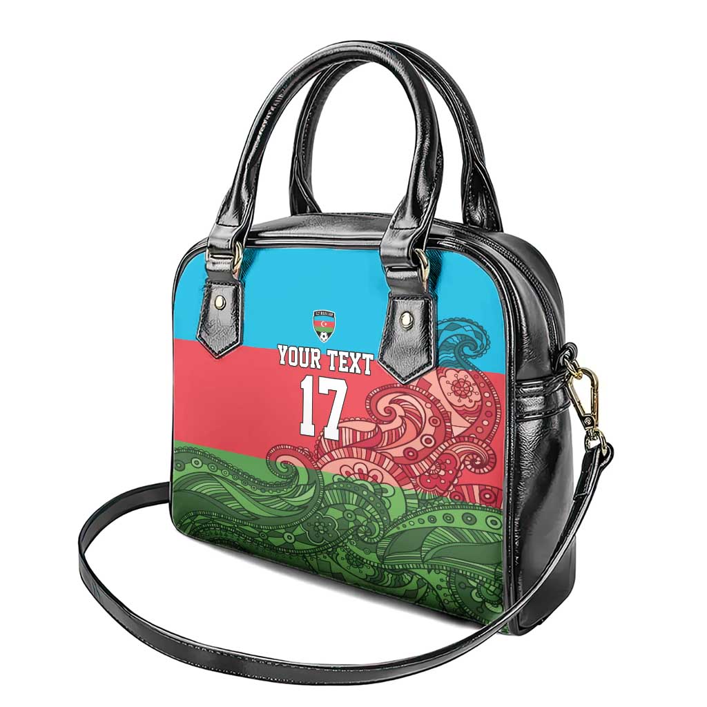 Custom Azerbaijan Football Shoulder Handbag Azerbaijan Pattern Buta