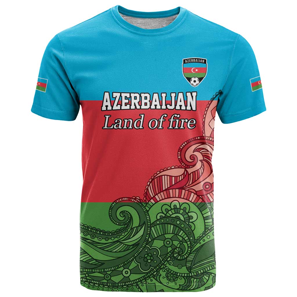 Custom Azerbaijan Football T Shirt Azerbaijan Pattern Buta