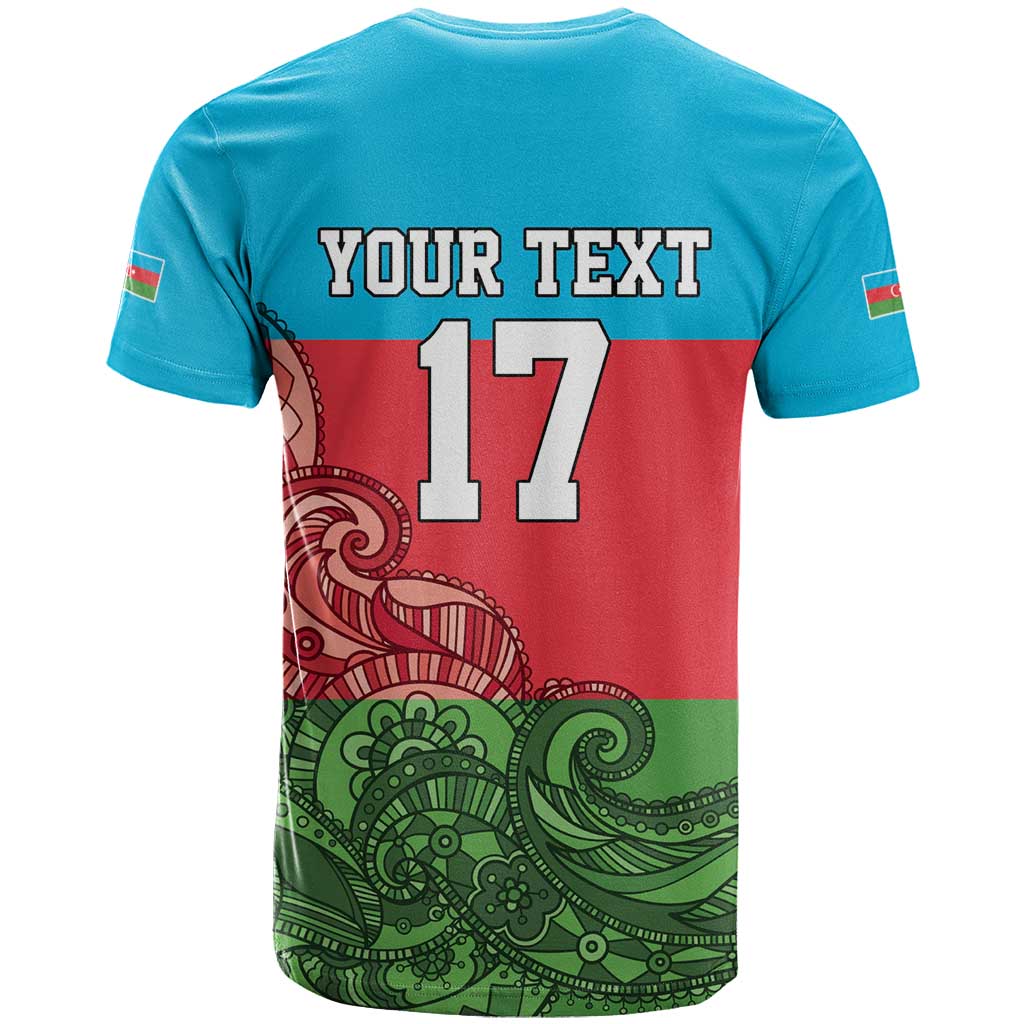 Custom Azerbaijan Football T Shirt Azerbaijan Pattern Buta