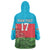 Custom Azerbaijan Football Wearable Blanket Hoodie Azerbaijan Pattern Buta