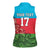 Custom Azerbaijan Football Women Sleeveless Polo Shirt Azerbaijan Pattern Buta