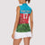 Custom Azerbaijan Football Women Sleeveless Polo Shirt Azerbaijan Pattern Buta