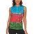 Custom Azerbaijan Football Women Sleeveless Polo Shirt Azerbaijan Pattern Buta