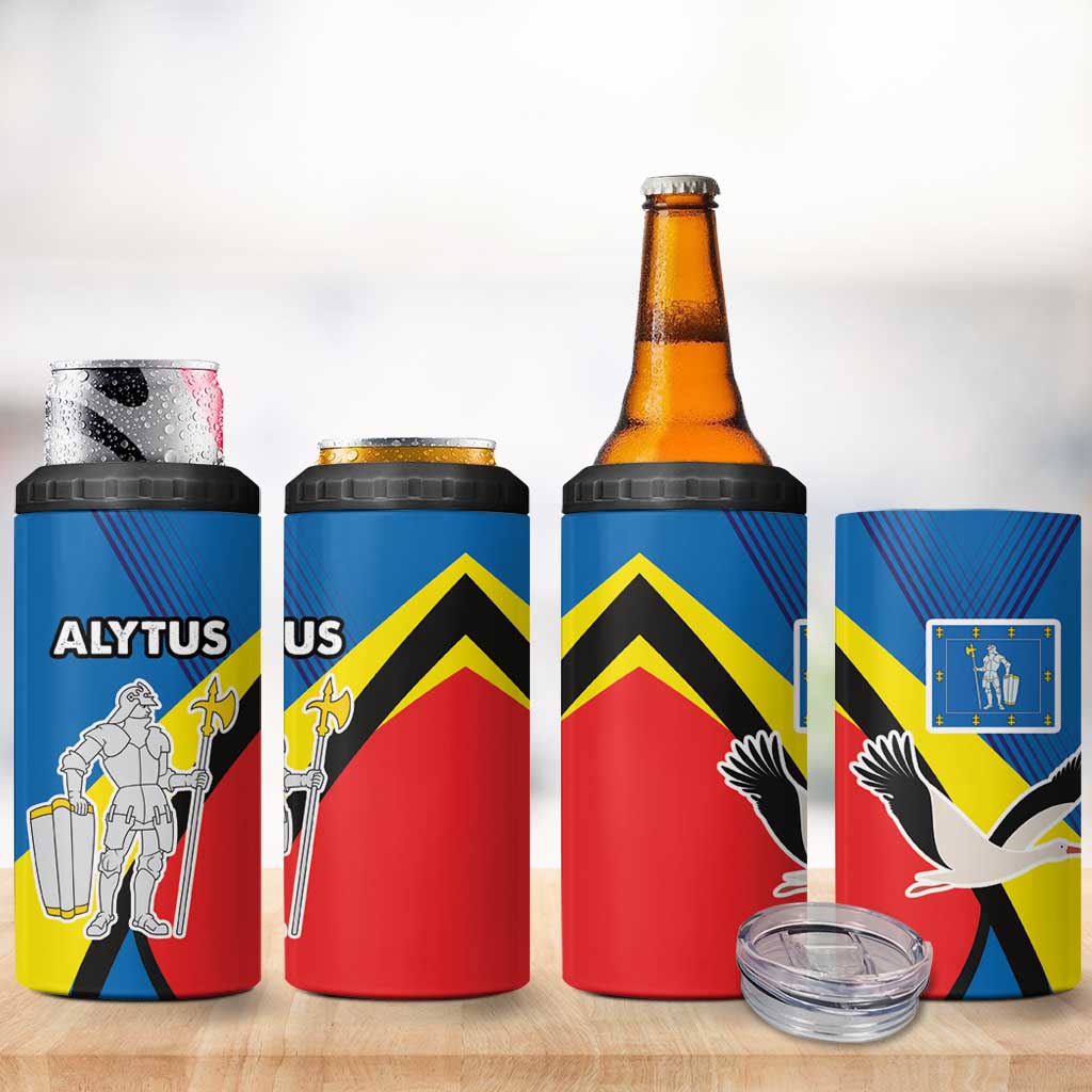 Lithuania Alytus County 4 in 1 Can Cooler Tumbler Coat of Arms of Alytus Country LT17