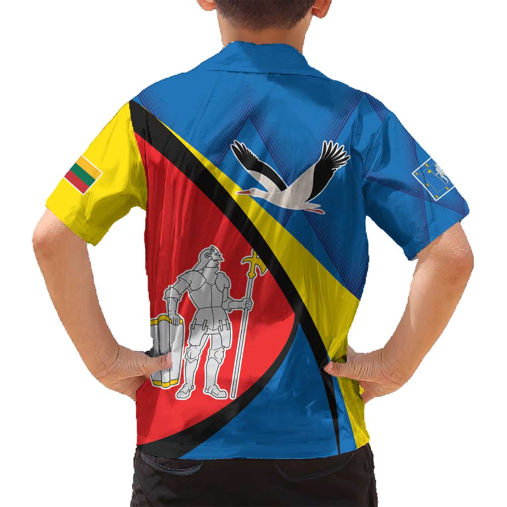 Lithuania Alytus County Family Matching Long Sleeve Bodycon Dress and Hawaiian Shirt Alytaus Apskritis Coat of Arms