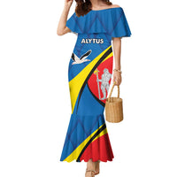 Lithuania Alytus County Family Matching Mermaid Dress and Hawaiian Shirt Alytaus Apskritis Coat of Arms