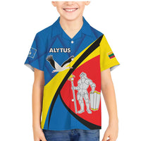 Lithuania Alytus County Family Matching Mermaid Dress and Hawaiian Shirt Alytaus Apskritis Coat of Arms