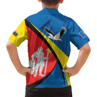 Lithuania Alytus County Family Matching Off Shoulder Short Dress and Hawaiian Shirt Alytaus Apskritis Coat of Arms