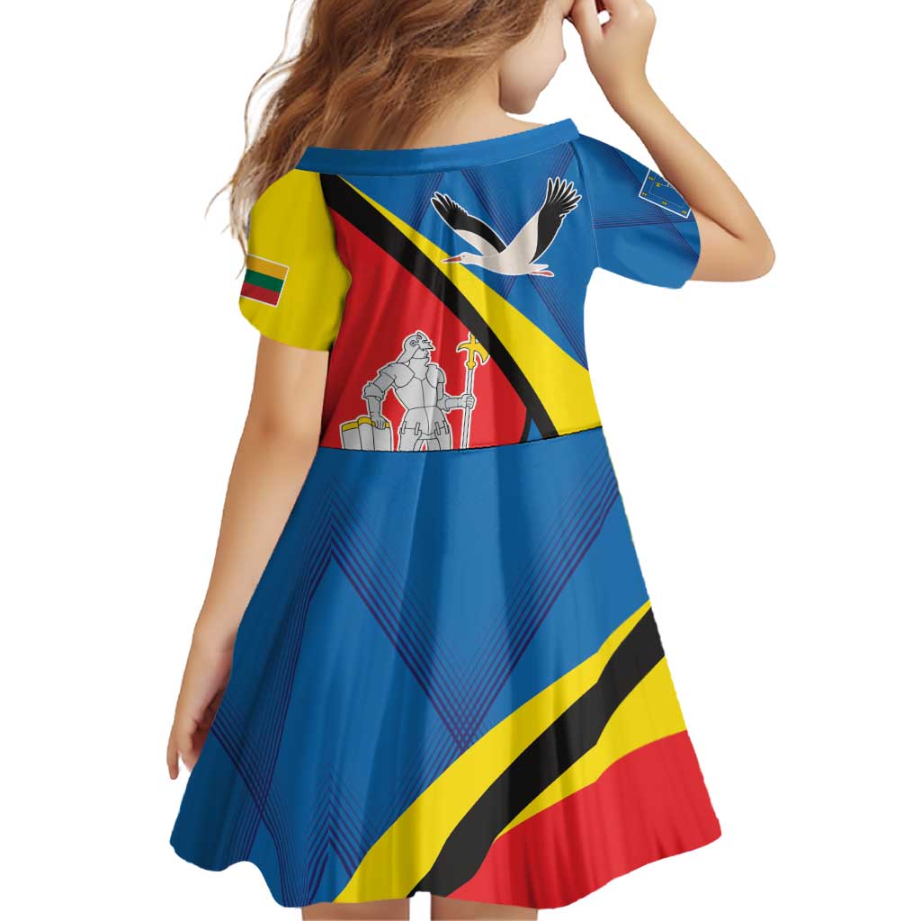 Lithuania Alytus County Family Matching Off Shoulder Short Dress and Hawaiian Shirt Alytaus Apskritis Coat of Arms