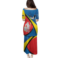 Lithuania Alytus County Family Matching Puletasi and Hawaiian Shirt Alytaus Apskritis Coat of Arms