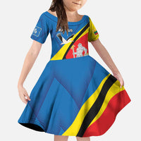 Lithuania Alytus County Family Matching Summer Maxi Dress and Hawaiian Shirt Alytaus Apskritis Coat of Arms